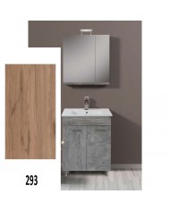 Apia MDF Laminate Bathroom Cabinet with PVC 60cm in 8 Colors Base, Sink, Mirror-Cloak & Column