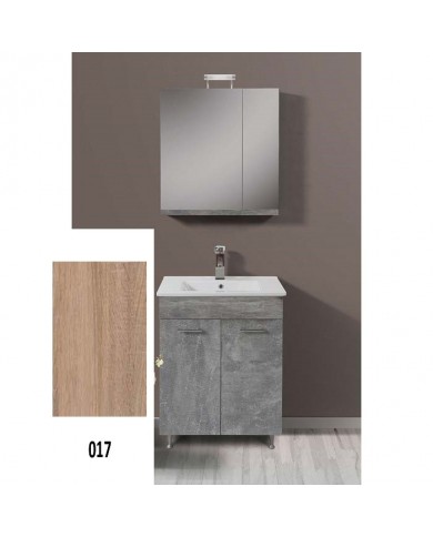 Apia Bathroom Furniture MDF Laminate with PVC 70cm in 8 Colors Base, Sink, Mirror-Cloak & Column