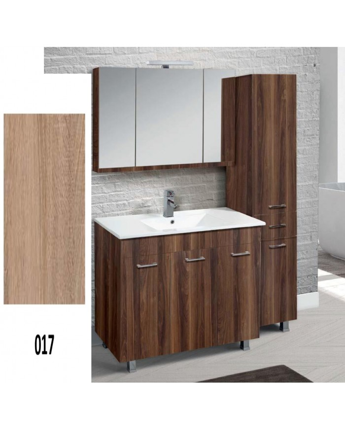 Apia Bathroom Furniture MDF Laminate with PVC 100cm in 8 Colors Base, Sink, Mirror-Cloak & Column
