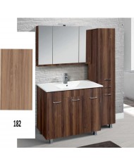 Έπιπλο Μπάνιου Apia MDF Laminate με PVC 120cm σε 8 Αποχρώσεις Βάση, Νιπτήρας, Καθρέπτης-Κρυφοντούλαπο & Στήλη