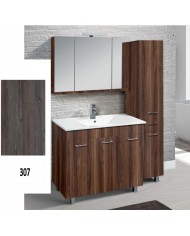 Έπιπλο Μπάνιου Apia MDF Laminate με PVC 120cm σε 8 Αποχρώσεις Βάση, Νιπτήρας, Καθρέπτης-Κρυφοντούλαπο & Στήλη