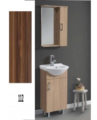 Έπιπλο Μπάνιου Economy MDF Laminate 45 Βάση, Καθρέπτης, Νιπτήρας