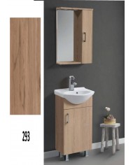 Έπιπλο Μπάνιου Economy MDF Laminate 45 Βάση, Καθρέπτης, Νιπτήρας
