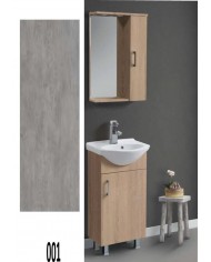 Έπιπλο Μπάνιου Economy MDF Laminate 45 Βάση, Καθρέπτης, Νιπτήρας