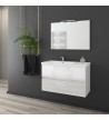 Bathroom Furniture Drop Luxus 70 White-1 Stand, Washbasin, Mirror