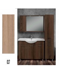 Έπιπλο Μπάνιου Economy MDF Laminate 85 Βάση, Καθρέπτης, Νιπτήρας, Στήλη: