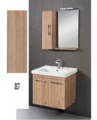 Έπιπλο Μπάνιου Κρεμαστό Aloe MDF Laminate με PVC Βάση, Καθρέπτης, Νιπτήρας