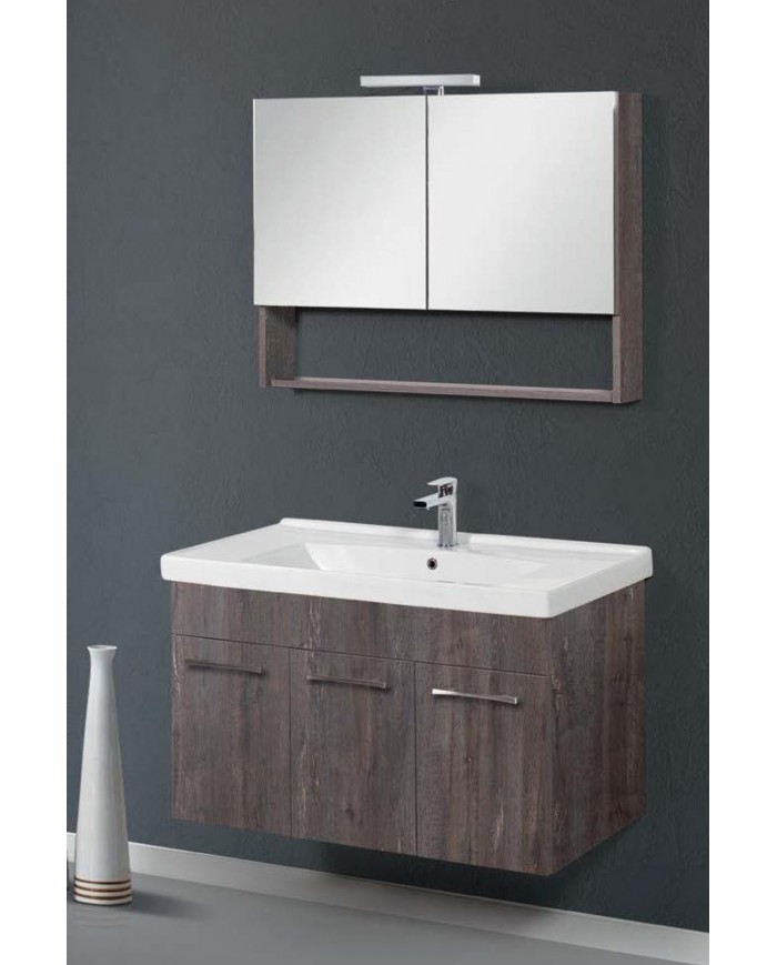 Bathroom Furniture Cappuccino MDF Lacquer with lamp