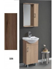 Έπιπλο Μπάνιου Economy MDF Laminate 45 Βάση, Καθρέπτης, Νιπτήρας