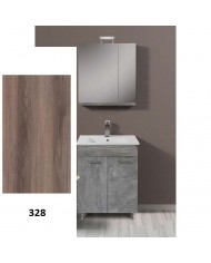 Apia MDF Laminate Bathroom Cabinet with PVC 60cm in 8 Colors Base, Sink, Mirror-Cloak & Column