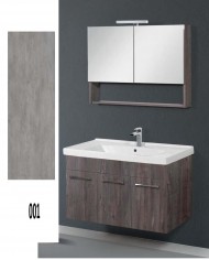 Bathroom Furniture Cappuccino MDF Laminate Base, Mirror, Sink
