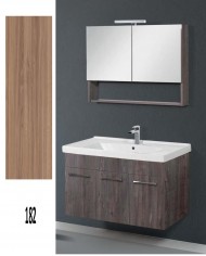 Bathroom Furniture Cappuccino MDF Laminate Base, Mirror, Sink