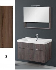 Bathroom Furniture Cappuccino MDF Laminate Base, Mirror, Sink
