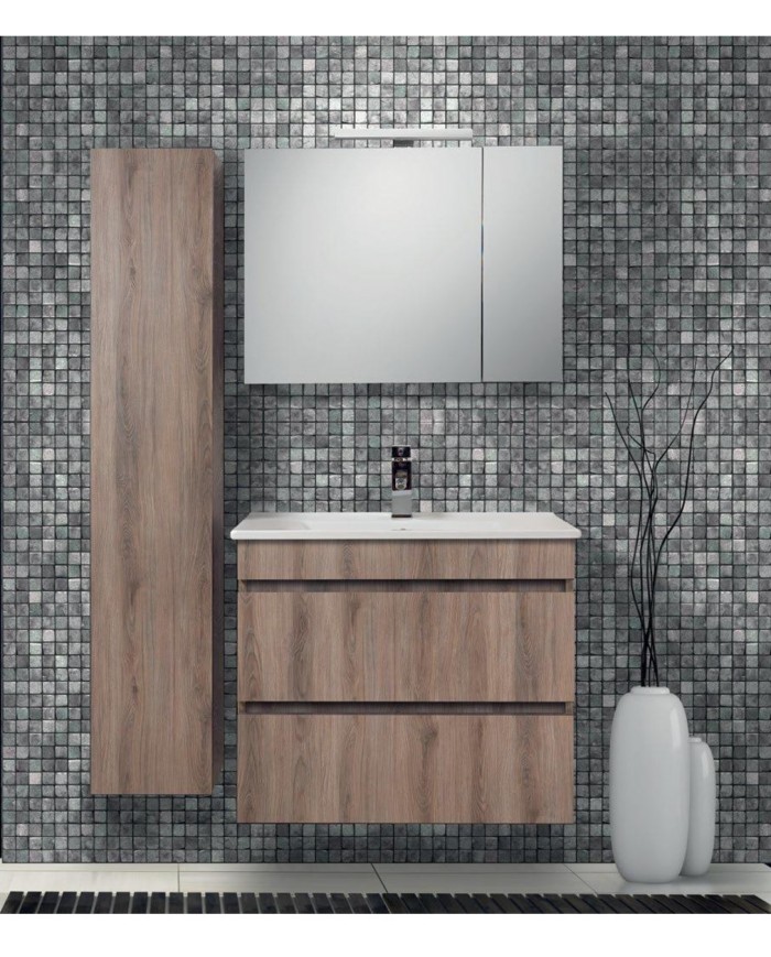 Katarina MDF Laminate Bathroom Furniture in 8 Shades base, washbasin, mirror, Column: