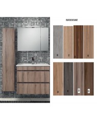 Katarina MDF Laminate Bathroom Furniture in 8 Shades base, washbasin, mirror, Column: