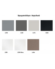 Έπιπλο Μπάνιου Katarina MDF Ακρυλικό 70 cm βάση, νιπτήρας, καθρέπτης  Στήλη: