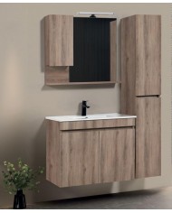 'Επιπλο Μπάνιου Mabo Luna  MDF Laminate σε 8 Αποχρώσεις (52 / 60cm) βάση, νιπτήρας, καθρέπτης, Στήλη:
