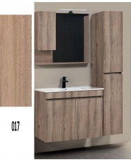 'Επιπλο Μπάνιου Mabo Luna  MDF Laminate σε 8 Αποχρώσεις (52 / 60cm) βάση, νιπτήρας, καθρέπτης, Στήλη: