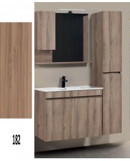 'Επιπλο Μπάνιου Mabo Luna  MDF Laminate σε 8 Αποχρώσεις (52 / 60cm) βάση, νιπτήρας, καθρέπτης, Στήλη: