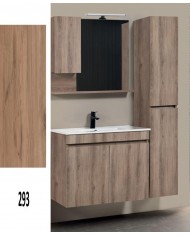 'Επιπλο Μπάνιου Mabo Luna  MDF Laminate σε 8 Αποχρώσεις (70 / 80cm) βάση, νιπτήρας, καθρέπτης, Στήλη: