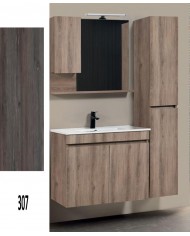 Mabo Luna MDF Laminate Bathroom Furniture in 8 Shades (90 / 100cm) base, washbasin, mirror, Column: