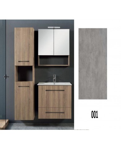 Bathroom Furniture MDF Laminate Dual M 70cm Base, washbasin, mirror Column: