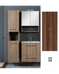 Έπιπλο Μπάνιου MDF Laminate Dual M 70cm Βάση, νιπτήρας, καθρέπτης  Στήλη: