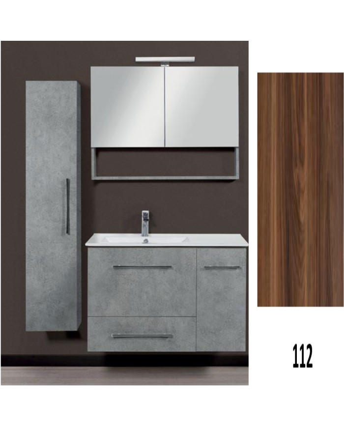 Bathroom Furniture MDF Laminate Dual M 90cm Base, washbasin, mirror Column: