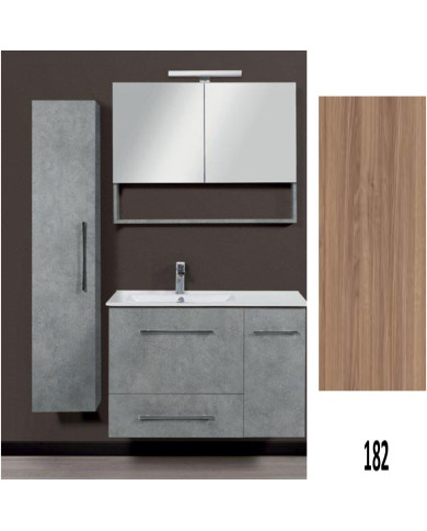 Bathroom Furniture MDF Laminate Dual M 90cm Base, washbasin, mirror Column: