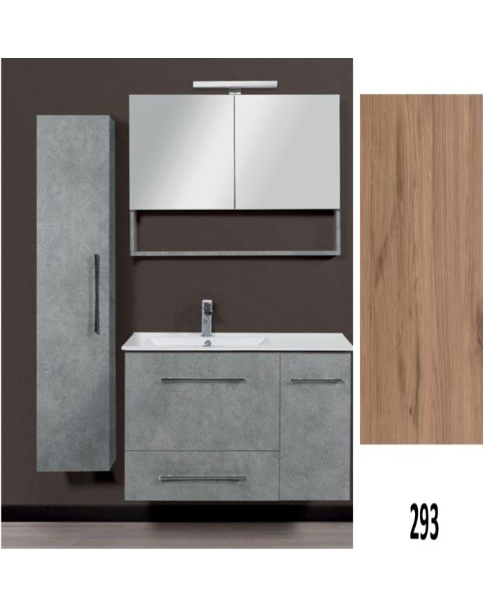 Bathroom Furniture MDF Laminate Dual M 90cm Base, washbasin, mirror Column: