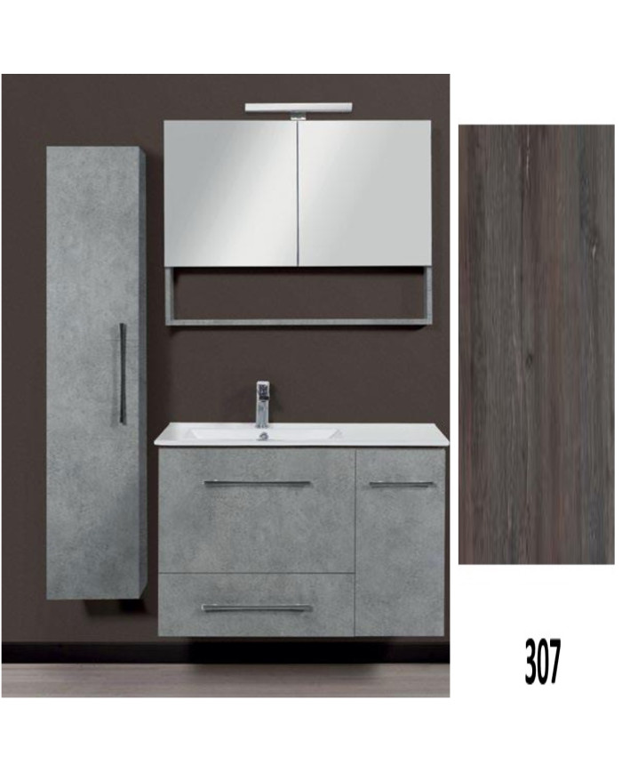 Bathroom Furniture MDF Laminate Dual M 90cm Base, washbasin, mirror Column: