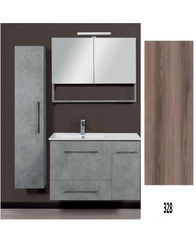 Bathroom Furniture MDF Laminate Dual M 90cm Base, washbasin, mirror Column: