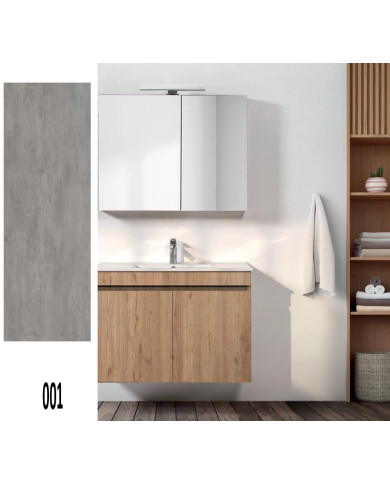 Bathroom Furniture MDF Laminate with PVC Sunny 60 cm Base, Sink, Mirror-Cloakroom