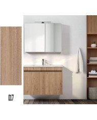 Έπιπλο Μπάνιου MDF Laminate με PVC Sunny 60 cm Βάση, Νιπτήρας, Καθρέπτης-Κρυφοντούλαπο