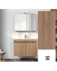 Έπιπλο Μπάνιου MDF Laminate με PVC Sunny 60 cm Βάση, Νιπτήρας, Καθρέπτης-Κρυφοντούλαπο