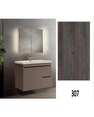 Έπιπλο Μπάνιου "Αφροδίτη Mix & Match" 70/80 Mabo MDF Laminate, Βάση,Νιπτήρας, Καθρέφτης Κρυφοντούλαπο με Φωτισμό LED