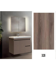 Έπιπλο Μπάνιου "Αφροδίτη Mix & Match" 70/80 Mabo MDF Laminate, Βάση,Νιπτήρας, Καθρέφτης Κρυφοντούλαπο με Φωτισμό LED