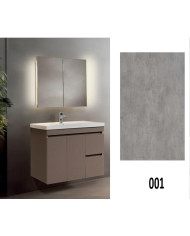 Έπιπλο Μπάνιου "Αφροδίτη Mix & Match" 90/100 Mabo MDF Laminate, Βάση,Νιπτήρας, Καθρέφτης Κρυφοντούλαπο με Φωτισμό LED