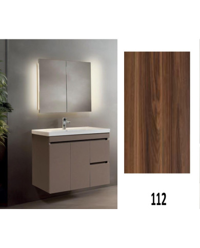 Bathroom Furniture "Aphrodite Mix & Match" 70/80 Mabo MDF Laminate, Base, Sink, Mirror, Vanity with LED Lighting