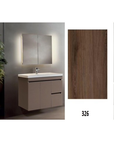 Bathroom Furniture "Aphrodite Mix & Match" 70/80 Mabo MDF Laminate, Base, Sink, Mirror, Vanity with LED Lighting