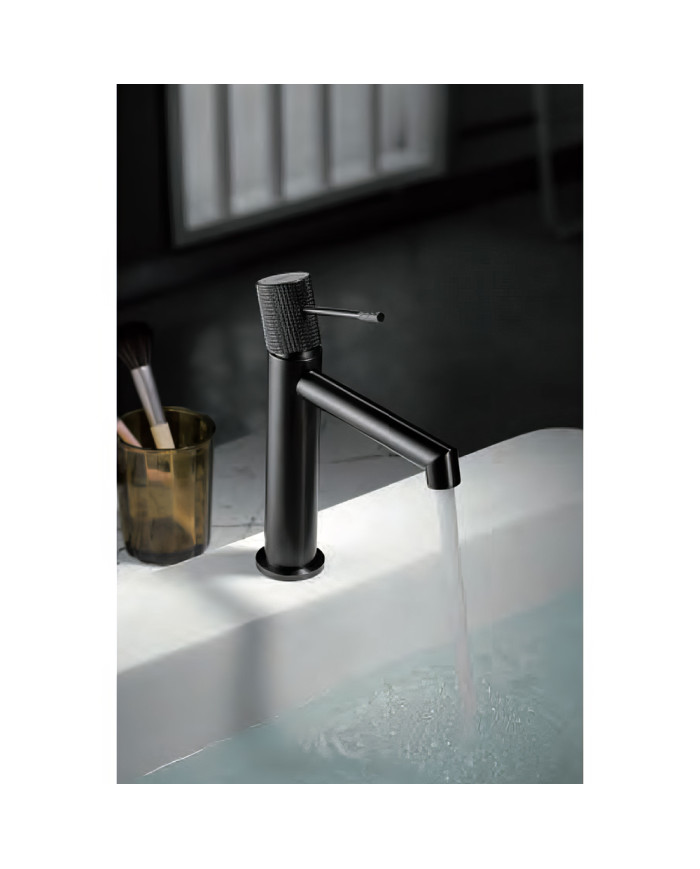 Imex Line Brass Basin Mixer Tap, Matte Black (BDD038-1NG)
