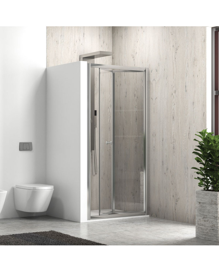 Cabin Sliding Entrance Door (wall-to-wall) Transparent Glass M4S Cromo KARAG 86x190cm (5206836002743)