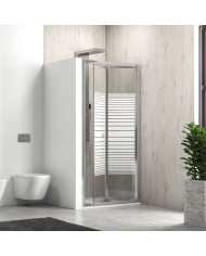 Cabin Sliding Entrance Door (wall-to-wall) Crystal Screen Printing M4S Cromo KARAG 71x180cm (5206836301013)