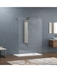 Fixed Shower Partition with Nanotechnology Transparent Crystal 8mm Karag Walkin 3 Cromo 108x200cm (5206836002132)