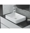 Bathroom Furniture Drop Luxus 100 White-Top-2 Stand, Washbasin, Mirror