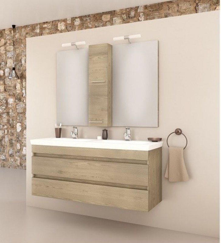 Έπιπλο Μπάνιου Drop LUXUS 120 Βάση,Νιπτήρας,Καθρέφτης