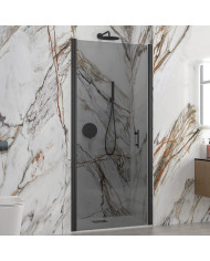 Καμπίνα από τοίχο σε τοίχο με fume κρύσταλλο S 28 ALTO PORTA Black KARAG 75x200cm