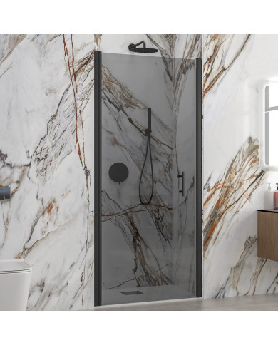 Cabin Opening Entrance Door (wall-to-wall) with Fume Crystal Karag S 28 Alto Porta Black 95x200cm (5206836662602)