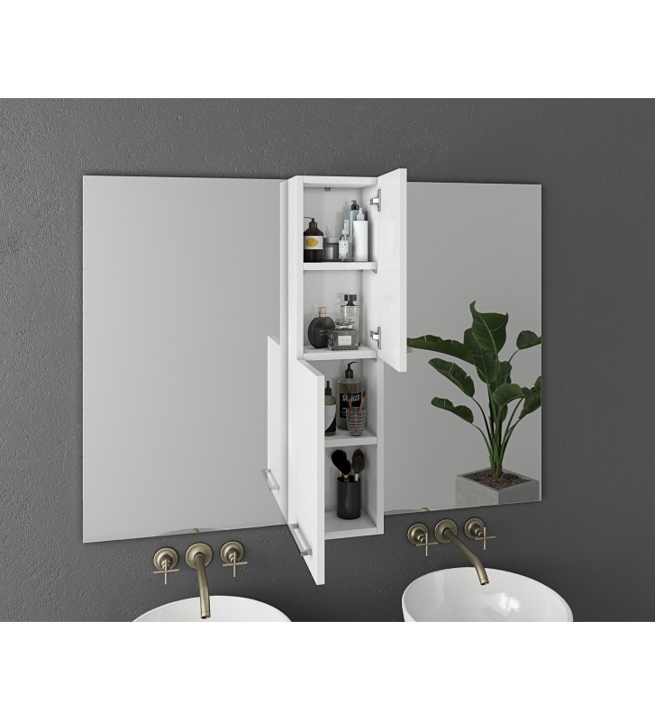 Έπιπλο Μπάνιου Drop LUXUS 120 White-Top Βάση,Νιπτήρας,Καθρέφτης