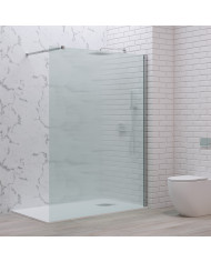 Fixed Shower Partition Panel Fluted Crystal 8mm Karag Walkin 1 Cromo 140x200cm (5206836668987)